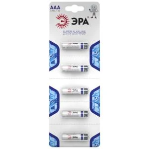 Батарейка ЭРА алкалиновая LR03-5BL stip Super Alkaline