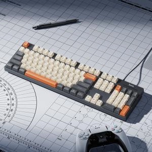 Клавиатура проводная HOCO GM61 трехцветная 104 клавиши серая