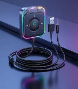 Блютуз aux FM трансмиттер bluetooth адаптер ресивер Joyroom JR-CB3 черный