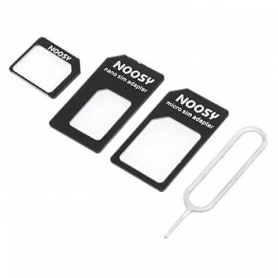 Переходник универсальный для Sim Noosy 4 в 1 черный