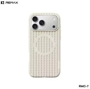 Чехол накладка для iphone 17 Pro Max/18 Pro Max 6.9 Remax RMC-7 силикон рифленый с плетением с магнитом белая
