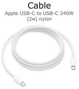 Кабель для зарядки IP original Type-C USB-C to Type-C USB-C 240W 2м белый A2794