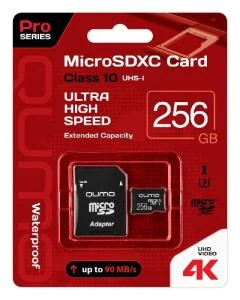 Карта памяти Qumo Micro SDXC Class 10 UHS-1 U3 90/20MB/s 256Gb