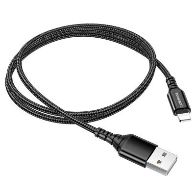 Кабель для зарядки iphone Lightning Borofone BX54 плетеный черный