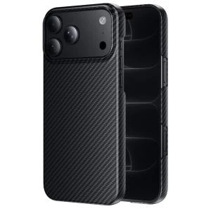 Чехол накладка для iphone 17 Pro/18 Pro 6.3 HOCO Phantom карбон пластик с магнитом черный