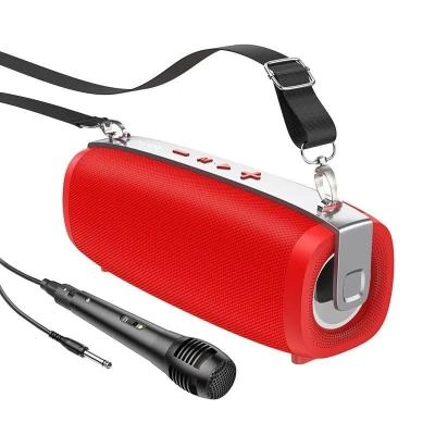Колонка блютуз с микрофоном караоке HOCO BS55 Gallant красная 1500mAh