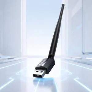 USB адаптер Wi-Fi5+BT 2в1 HOCO HI39 беспроводная сетевая карта черный (BT4.2 2.4ГГц до 650Мбит/с)