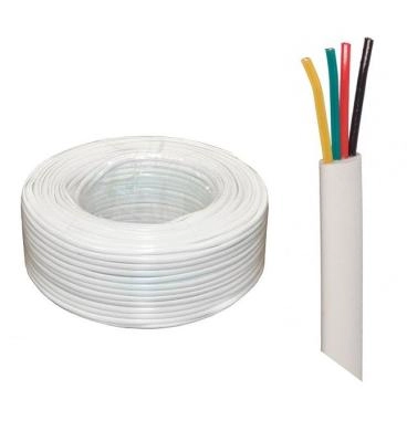 Телефонный кабель Atcom AT10121 4 жильный (26 awg CCS, 100 m) белый