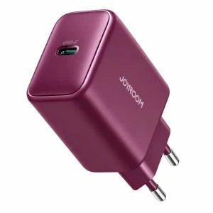 Сетевое зарядное устройство Адаптер Блок питания Joyroom JR-TCG13 GaN Ultra 45W Type-C USB-C бордовый