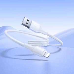 Кабель для зарядки iphone Lightning HOCO X120 2.4A 1м силиконовый белый