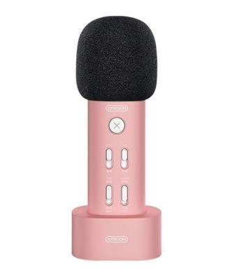 Микрофон для караоке Joyroom K Series JR-K2 1200mAh Live розовый (подключение через кабель)