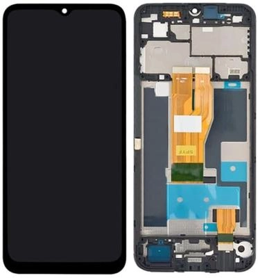 Дисплей для Realme C30S + тачскрин черный с рамкой
