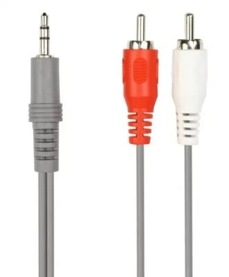 Аудио-кабель Smartbuy Jack 3.5 (M) - 2RCA (M) тюльпаны 1.8м (KA-311-300) серый