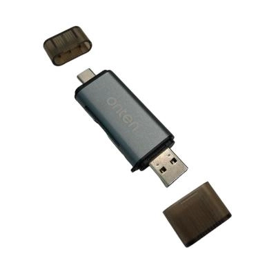 Картридер Onten OTN-531N для USB 3.0/Type-C USB на SD/TF серый