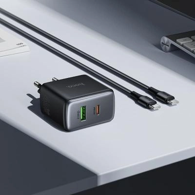 Сетевое зарядное устройство + кабель Type-C to Type-C HOCO C158A PD 45W+QC3.0 черный