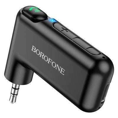 Блютуз aux FM трансмиттер bluetooth адаптер ресивер Borofone BC35 черный