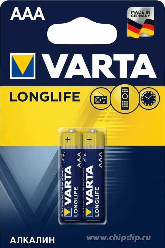 Батарейка VARTA Longlife алкалиновая LR6-2BL