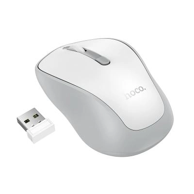Мышь беспроводная Hoco GM41 двухрежимная 2.4G Bluetooth+USB белая 