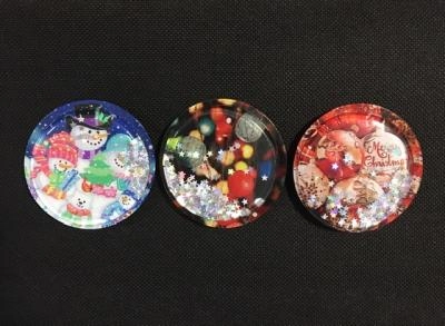 POPSOCKET попсокет для телефона новогодний, жидкость с звездами рисунок в ассортименте