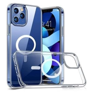 Чехол накладка для iphone 15 (6.1) S силикон+пластик с магнитом прозрачная