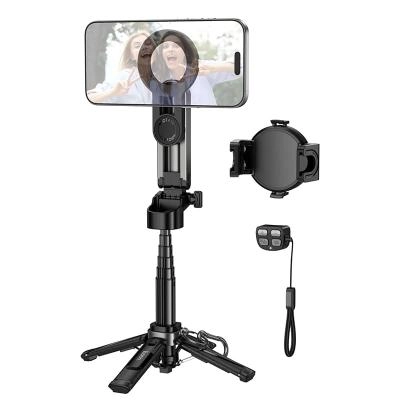 Монопод для селфи Hoco K27 Pro 2в1 мини магнитный+зажим квадропод с пультом BT черный