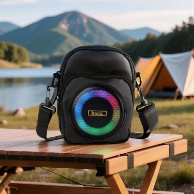 Колонка-сумка блютуз 2в1 HOCO HC41 LED влагозащищенная черная
