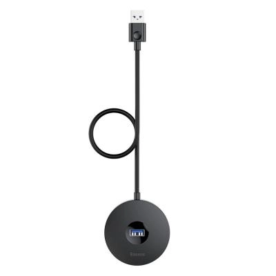 Разветвитель адаптер переходник USB HUB Хаб Baseus Round box HUB adapter Type-C+4USB 1м черный