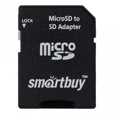 Адаптер переходник для карты памяти microSD/SD черный техпак