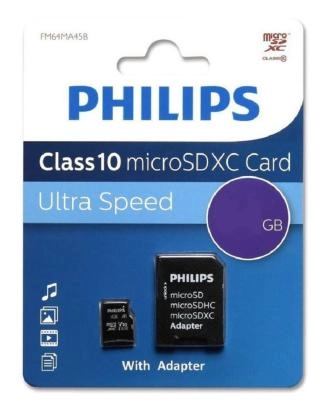 Карта памяти Philips Micro SDHC Class 10 16Gb FM16MA45B