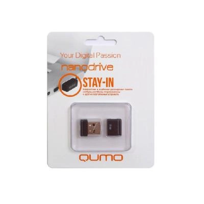 Флеш-накопитель QUMO Nano черный 16Gb