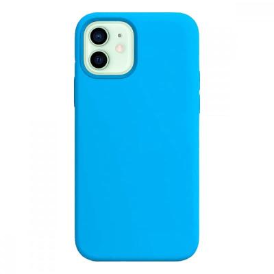 Чехол накладка для iphone 14 Pro Max (6.7) soft силикон уплотненный голубая