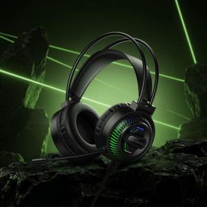 Наушники проводные накладные Hoco W118 игровые с микрофоном USB/AUX 3.5мм 2м черные