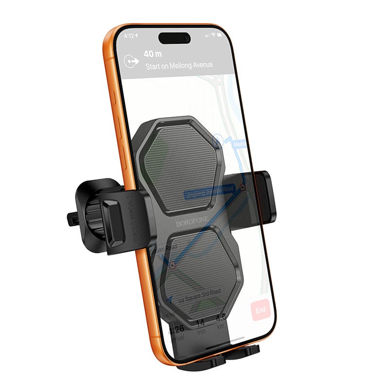 фото Автомобильный держатель для телефона Borofone BH145 в решетку вентиляции черный