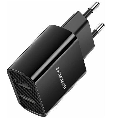 Сетевое зарядное устройство Адаптер Блок питания Borofone BA53A 2USB 2.1A черный