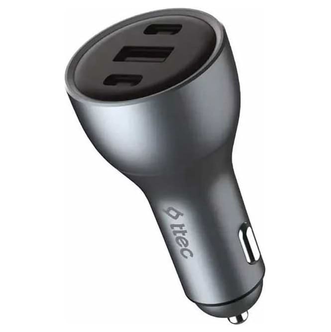 фото Автомобильное зарядное устройство TTEC PD 130W / 2 Type-C USB-C+USB-A умный чипсет черное