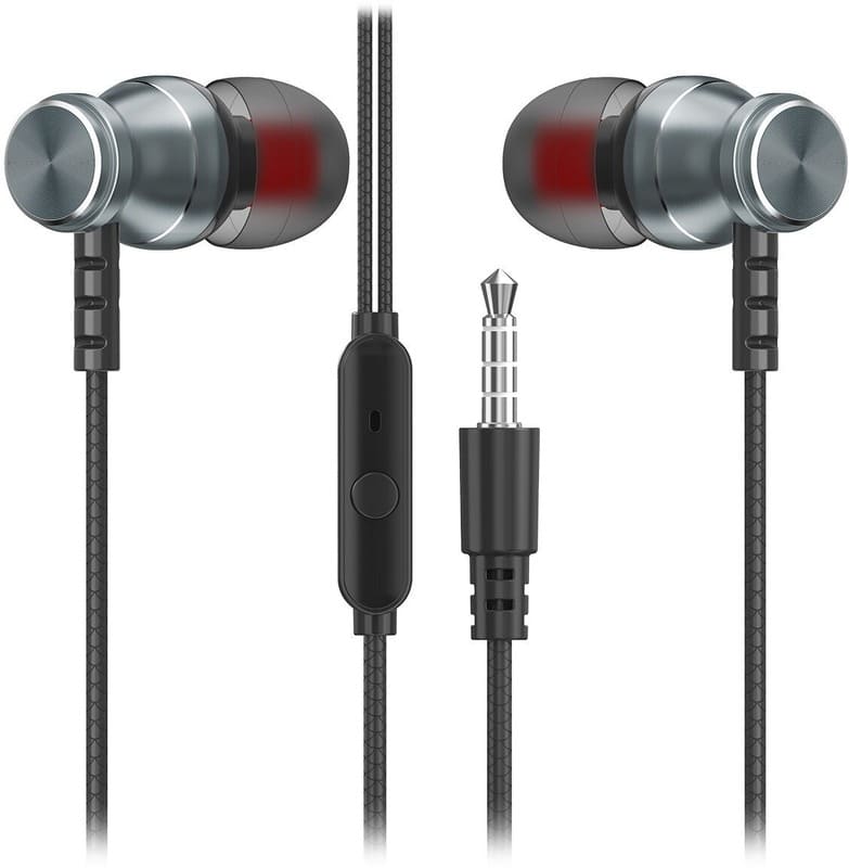 фото Наушники проводные Smartbuy M300 Jack 3.5mm, с микрофоном черный металл