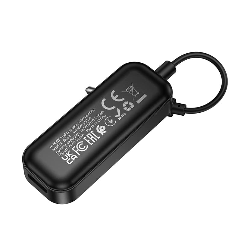 фото Блютуз aux FM трансмиттер bluetooth адаптер ресивер Borofone BC62 черный