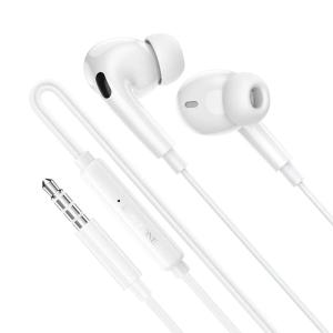Наушники проводные Borofone BM100 Pro с микрофоном белые