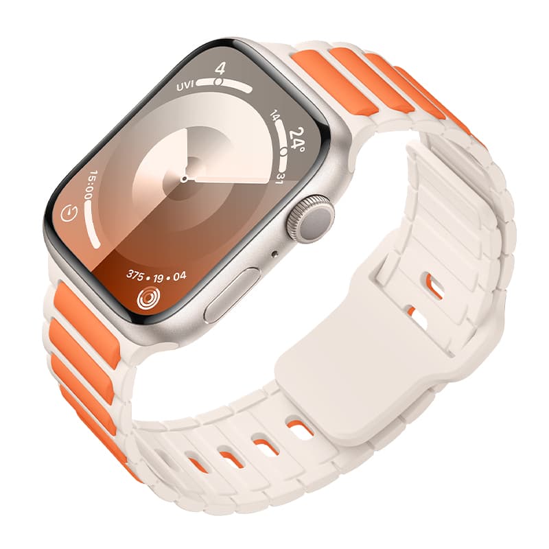 Ремешок для Apple Watch 38/40/41mm HOCO WA31 Flexible series two-color силикон бежево-оранжевый (starlight with orange) Ремешок для Apple Watch 38/40/41mm HOCO WA31 Flexible series two-color силикон бежево-оранжевый (starlight with orange)