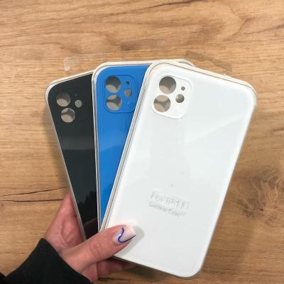 Чехол накладка для iphone 11 (6.1) soft силикон с защитой камеры черная