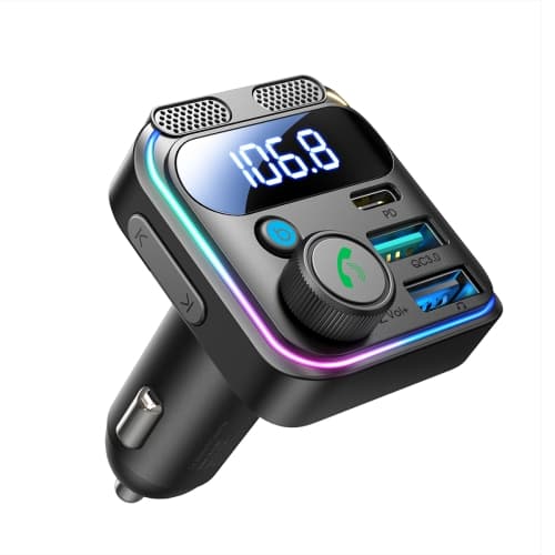 фото FM трансмиттер bluetooth модулятор Joyroom JR-CCB01 PD3.0 + USB QC3.0 81W черный