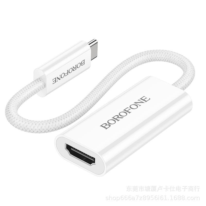 Адаптер переходник конвертер с Type-C USB на HDTV Borofone DH11 15см белый Адаптер переходник конвертер с Type-C USB на HDTV Borofone DH11 15см белый