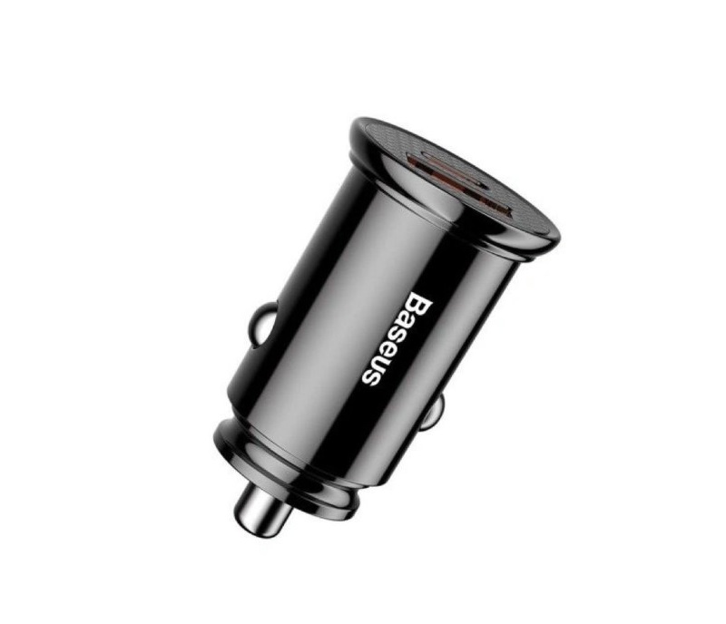 Изображение Автомобильное зарядное устройство Baseus Circular Plastic PD3.0 30W+QC3.0 QC4.0 SCP / Type-C USB-C+USB черное CCALL-YS01 фото Автомобильное зарядное устройство Baseus Circular Plastic PD3.0 30W+QC3.0 QC4.0 SCP / Type-C USB-C+USB черное CCALL-YS01
