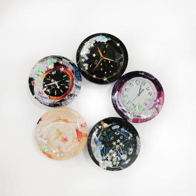 POPSOCKET попсокет для телефона часы, жидкость с звездами рисунок в ассортименте