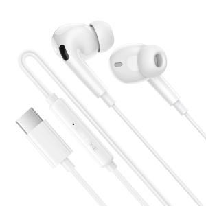 Наушники проводные Borofone BM100 Pro с микрофоном белые