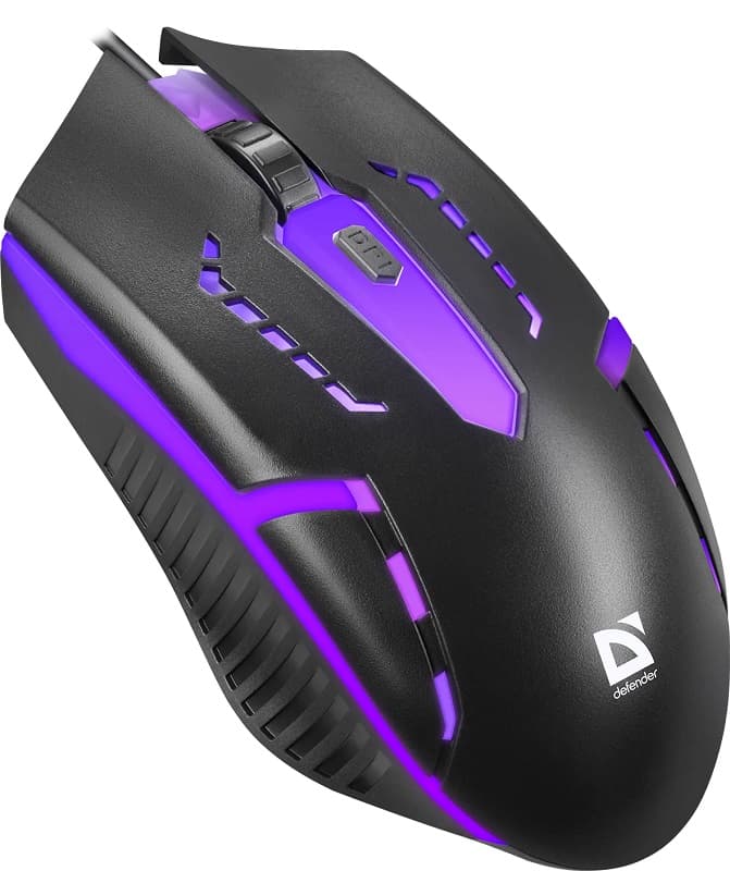 Мышь проводная DEFENDER Flash MB-600L 7 цветов 4 кнопки 800-1200 dpi 1.8м