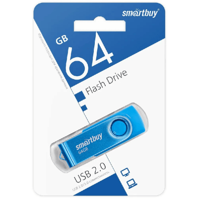 Флеш-накопитель Smartbuy Twist синий 64Gb