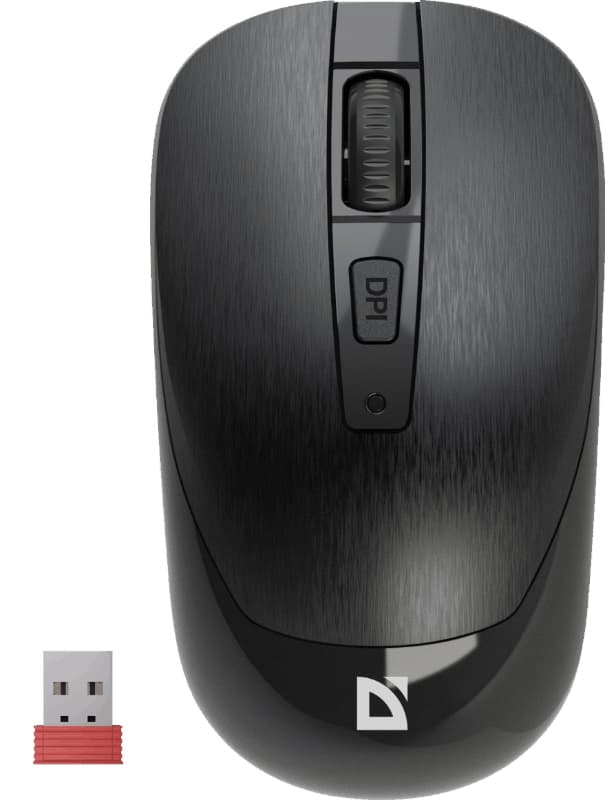 Мышь беспроводная DEFENDER Wave MM-995 черная,4D, 800-1600 dpi бесшумная