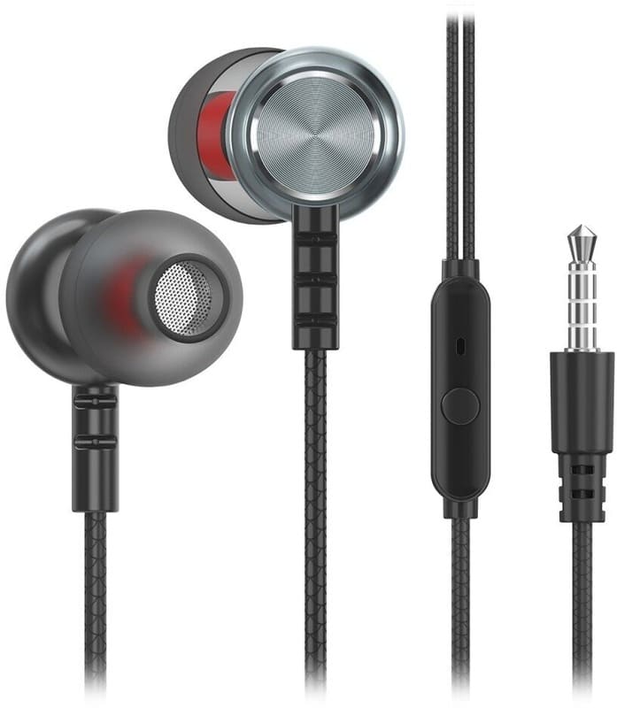 фото Наушники проводные Smartbuy M300 Jack 3.5mm, с микрофоном черный металл