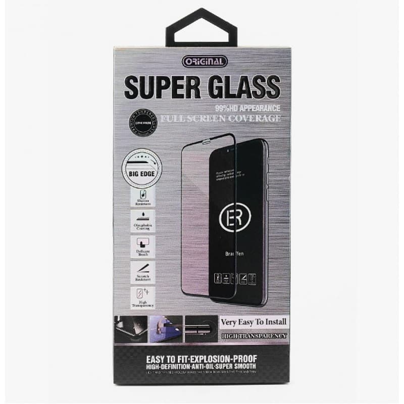 фото Защитное стекло для Realme C55/C65/C67/C75/C71/Narzo 60x/Narzo N55 Brauffen 5D черное (полностью на клею)